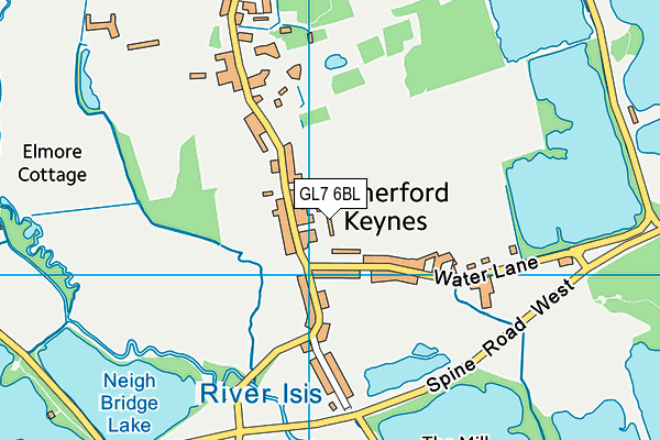 GL7 6BL map - OS VectorMap District (Ordnance Survey)