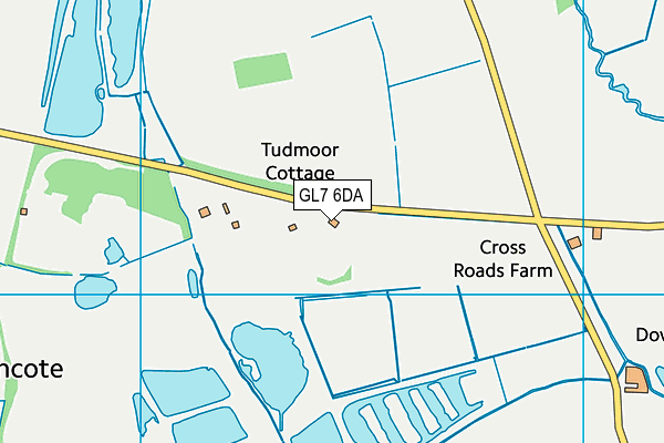 GL7 6DA map - OS VectorMap District (Ordnance Survey)