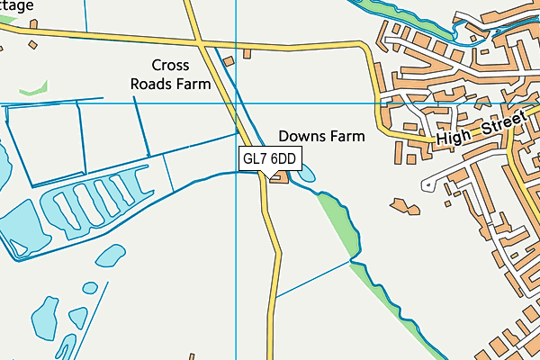 GL7 6DD map - OS VectorMap District (Ordnance Survey)