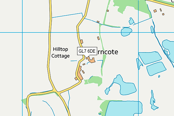 GL7 6DE map - OS VectorMap District (Ordnance Survey)