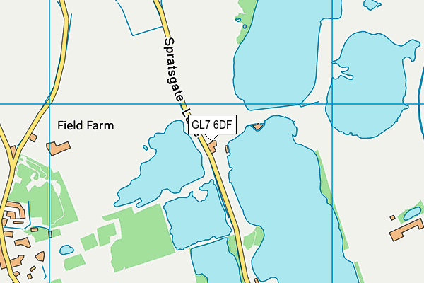 GL7 6DF map - OS VectorMap District (Ordnance Survey)