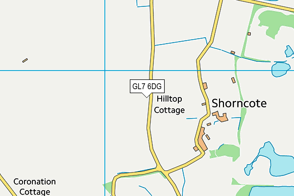 GL7 6DG map - OS VectorMap District (Ordnance Survey)