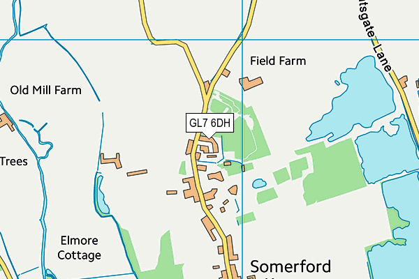 GL7 6DH map - OS VectorMap District (Ordnance Survey)