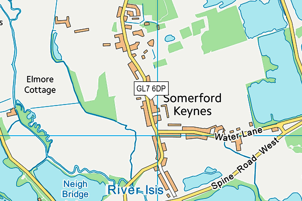 GL7 6DP map - OS VectorMap District (Ordnance Survey)