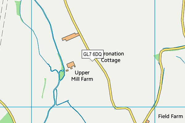 GL7 6DQ map - OS VectorMap District (Ordnance Survey)