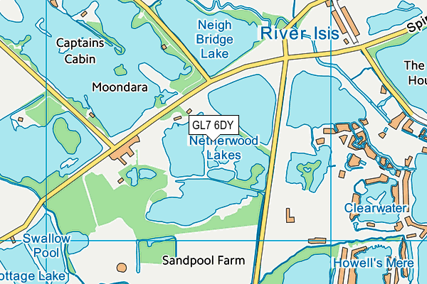 GL7 6DY map - OS VectorMap District (Ordnance Survey)