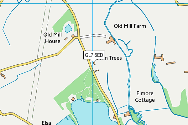 GL7 6ED map - OS VectorMap District (Ordnance Survey)