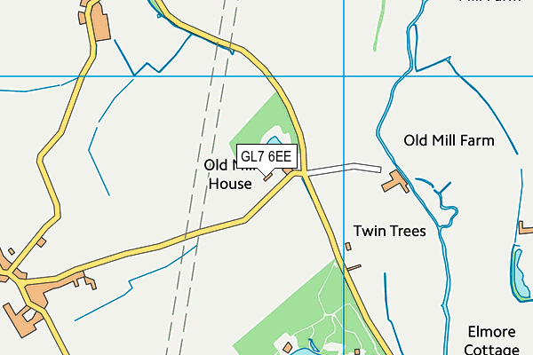 GL7 6EE map - OS VectorMap District (Ordnance Survey)