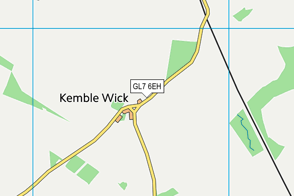 GL7 6EH map - OS VectorMap District (Ordnance Survey)