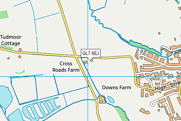 GL7 6EJ map - OS VectorMap District (Ordnance Survey)