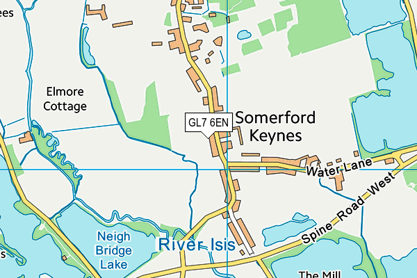 GL7 6EN map - OS VectorMap District (Ordnance Survey)