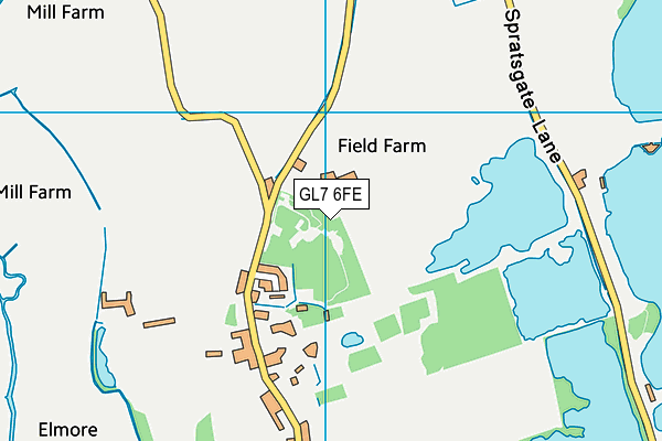 GL7 6FE map - OS VectorMap District (Ordnance Survey)