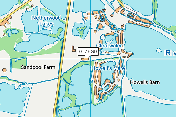 GL7 6GD map - OS VectorMap District (Ordnance Survey)