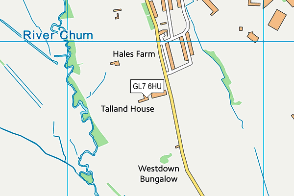 GL7 6HU map - OS VectorMap District (Ordnance Survey)