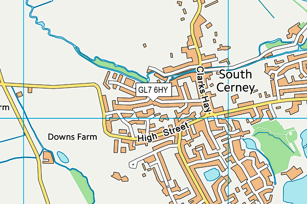 GL7 6HY map - OS VectorMap District (Ordnance Survey)