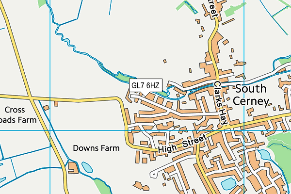 GL7 6HZ map - OS VectorMap District (Ordnance Survey)