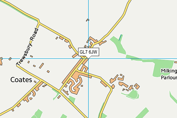 GL7 6JW map - OS VectorMap District (Ordnance Survey)