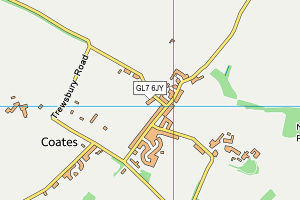 GL7 6JY map - OS VectorMap District (Ordnance Survey)