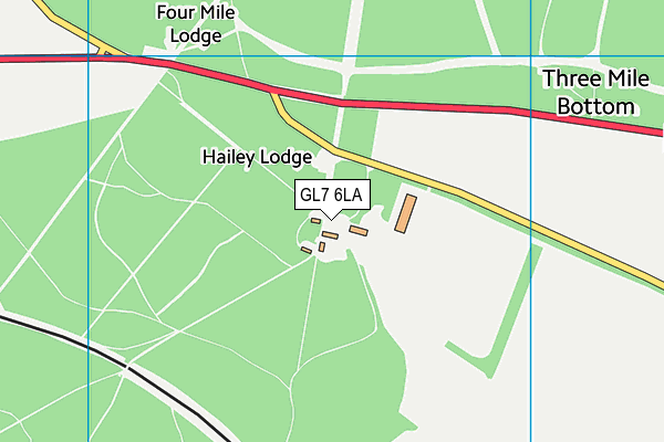 GL7 6LA map - OS VectorMap District (Ordnance Survey)