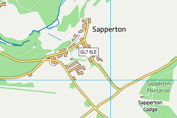 GL7 6LE map - OS VectorMap District (Ordnance Survey)