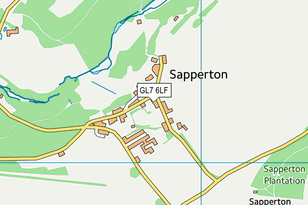 GL7 6LF map - OS VectorMap District (Ordnance Survey)