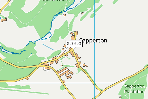 GL7 6LG map - OS VectorMap District (Ordnance Survey)