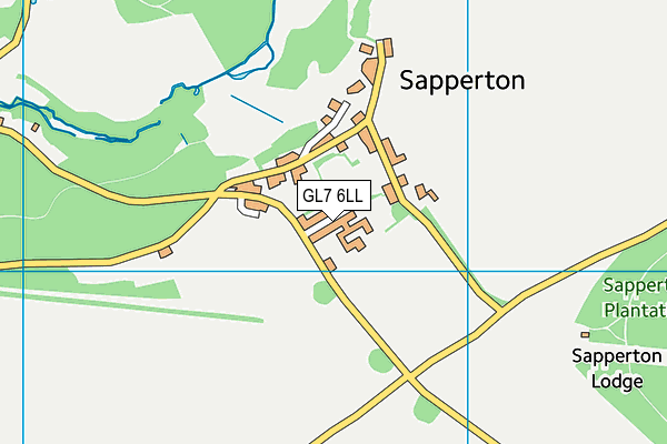 GL7 6LL map - OS VectorMap District (Ordnance Survey)