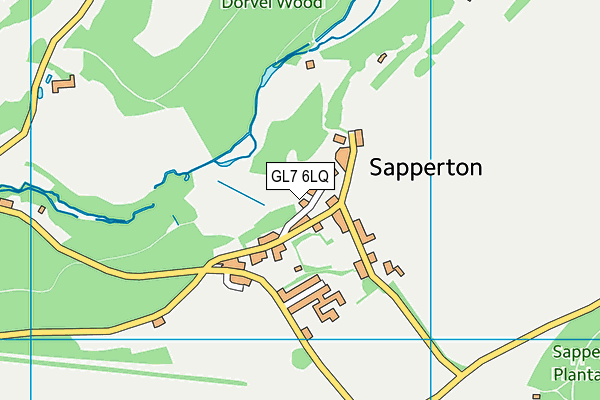 Sapperton Church of England Primary School map (GL7 6LQ) - OS VectorMap District (Ordnance Survey)
