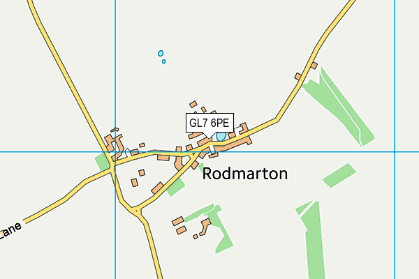 Rodmarton Primary School map (GL7 6PE) - OS VectorMap District (Ordnance Survey)
