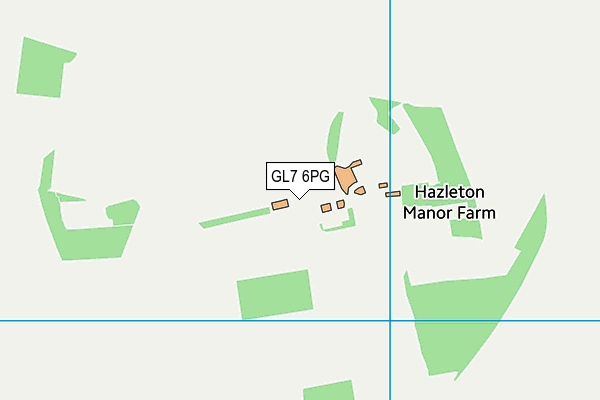 GL7 6PG map - OS VectorMap District (Ordnance Survey)