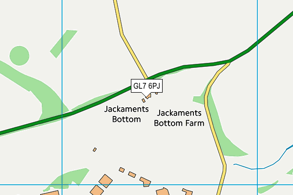 GL7 6PJ map - OS VectorMap District (Ordnance Survey)