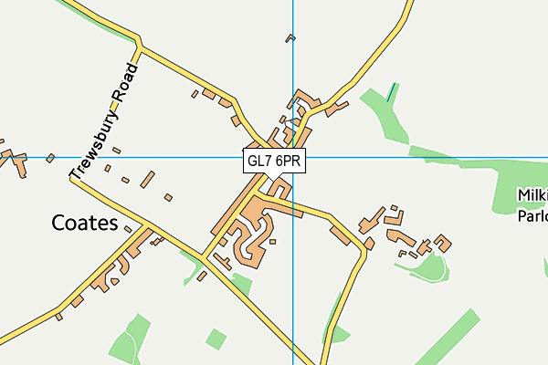 GL7 6PR map - OS VectorMap District (Ordnance Survey)