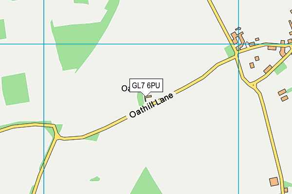 GL7 6PU map - OS VectorMap District (Ordnance Survey)