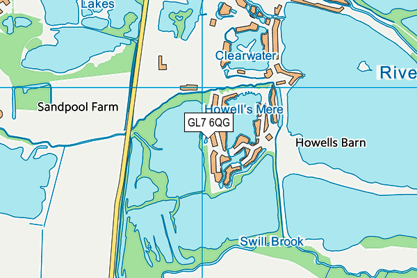 GL7 6QG map - OS VectorMap District (Ordnance Survey)