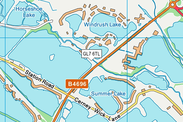 GL7 6TL map - OS VectorMap District (Ordnance Survey)