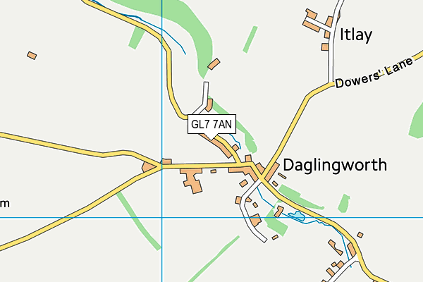 GL7 7AN map - OS VectorMap District (Ordnance Survey)