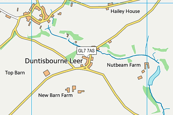 GL7 7AS map - OS VectorMap District (Ordnance Survey)