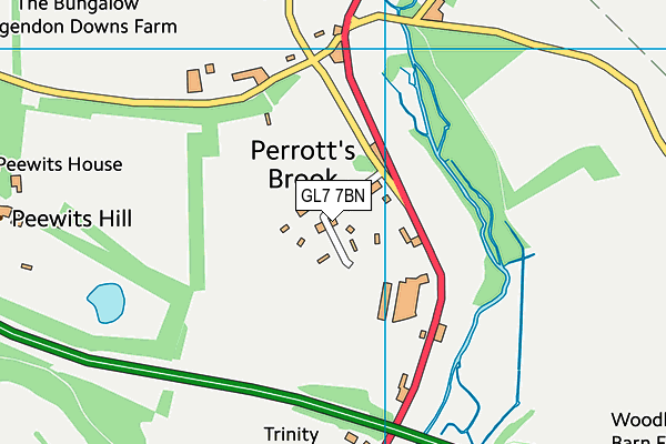 GL7 7BN map - OS VectorMap District (Ordnance Survey)