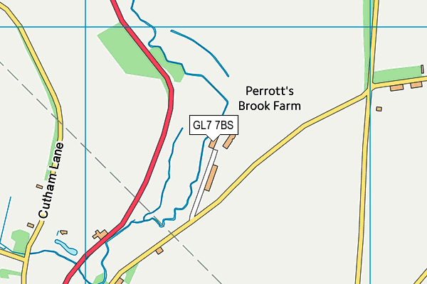 GL7 7BS map - OS VectorMap District (Ordnance Survey)