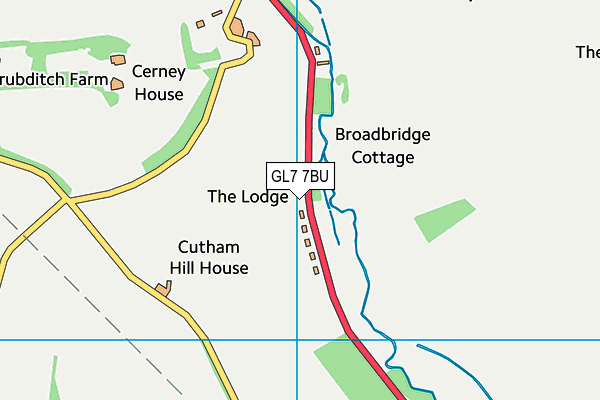 GL7 7BU map - OS VectorMap District (Ordnance Survey)