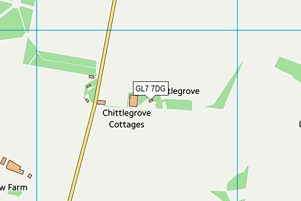 GL7 7DG map - OS VectorMap District (Ordnance Survey)