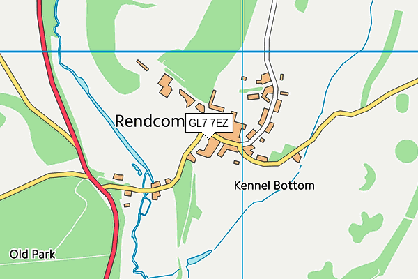 GL7 7EZ map - OS VectorMap District (Ordnance Survey)