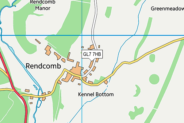 GL7 7HB map - OS VectorMap District (Ordnance Survey)