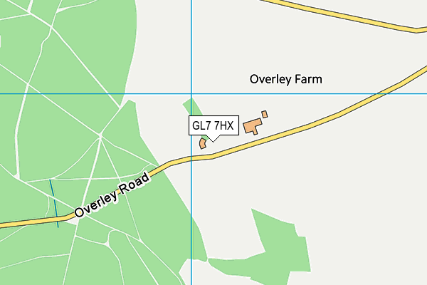 GL7 7HX map - OS VectorMap District (Ordnance Survey)