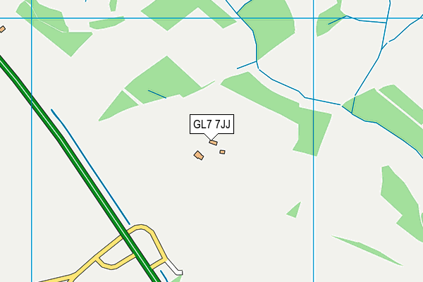 GL7 7JJ map - OS VectorMap District (Ordnance Survey)