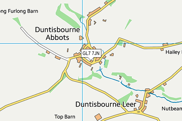 GL7 7JN map - OS VectorMap District (Ordnance Survey)