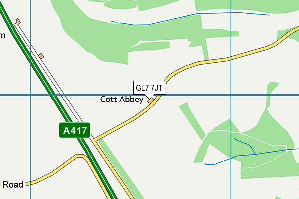 GL7 7JT map - OS VectorMap District (Ordnance Survey)