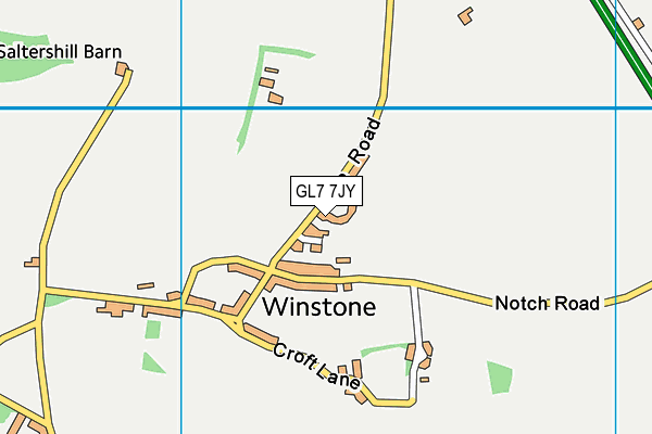 GL7 7JY map - OS VectorMap District (Ordnance Survey)