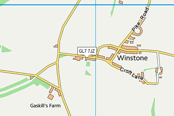 GL7 7JZ map - OS VectorMap District (Ordnance Survey)
