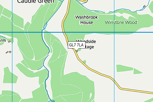 GL7 7LA map - OS VectorMap District (Ordnance Survey)